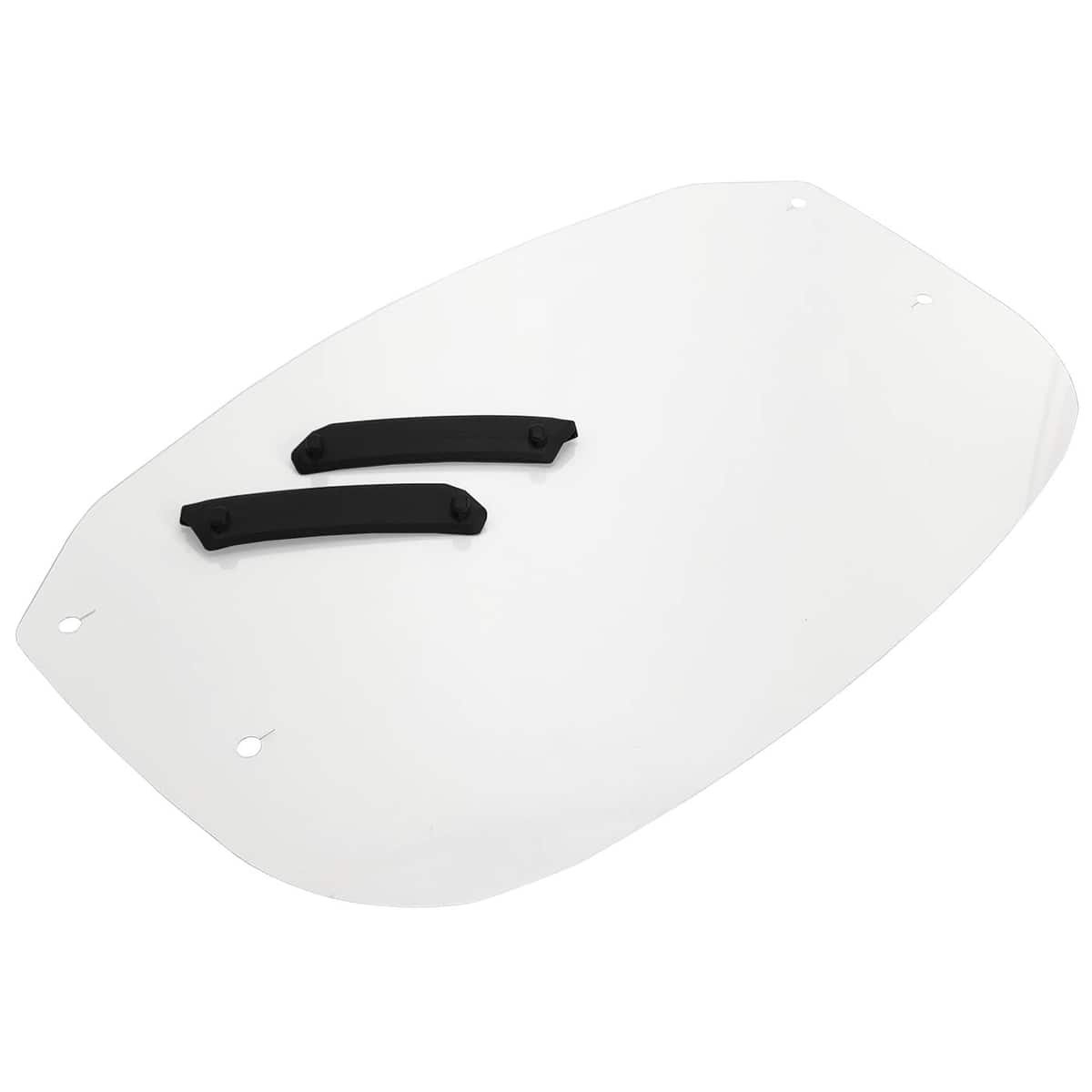 PROTOS® Visier Clip-On Clear, transparentes Visier mit zwei schwarzen Befestigungsteilen