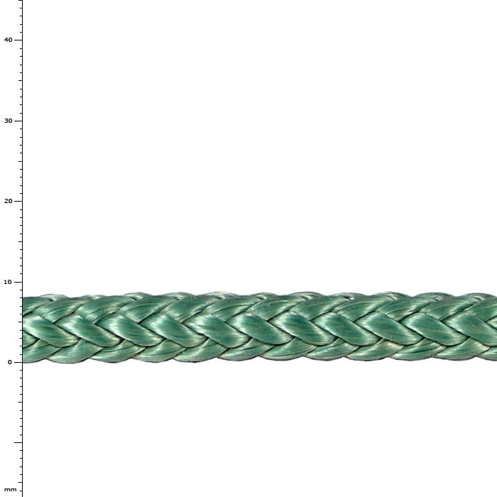 Ice Tail Blue grünlich-blau geflochtenes Seil mit glatter Oberfläche