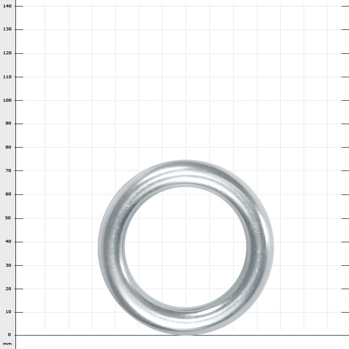 Ring 75, Metallring, silberfarben, rund, mit glatter Oberfläche