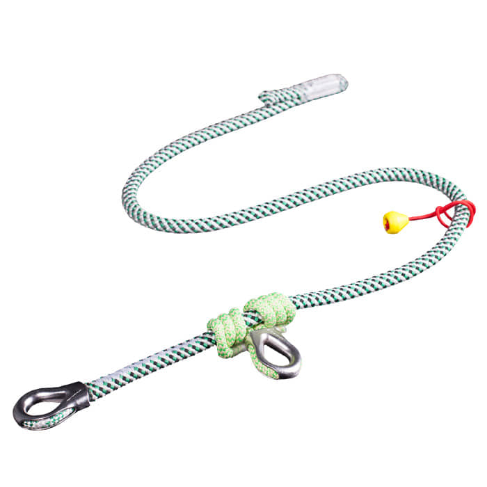 Seil mit Metallösen und Knoten, Produktname fimblCLIMB