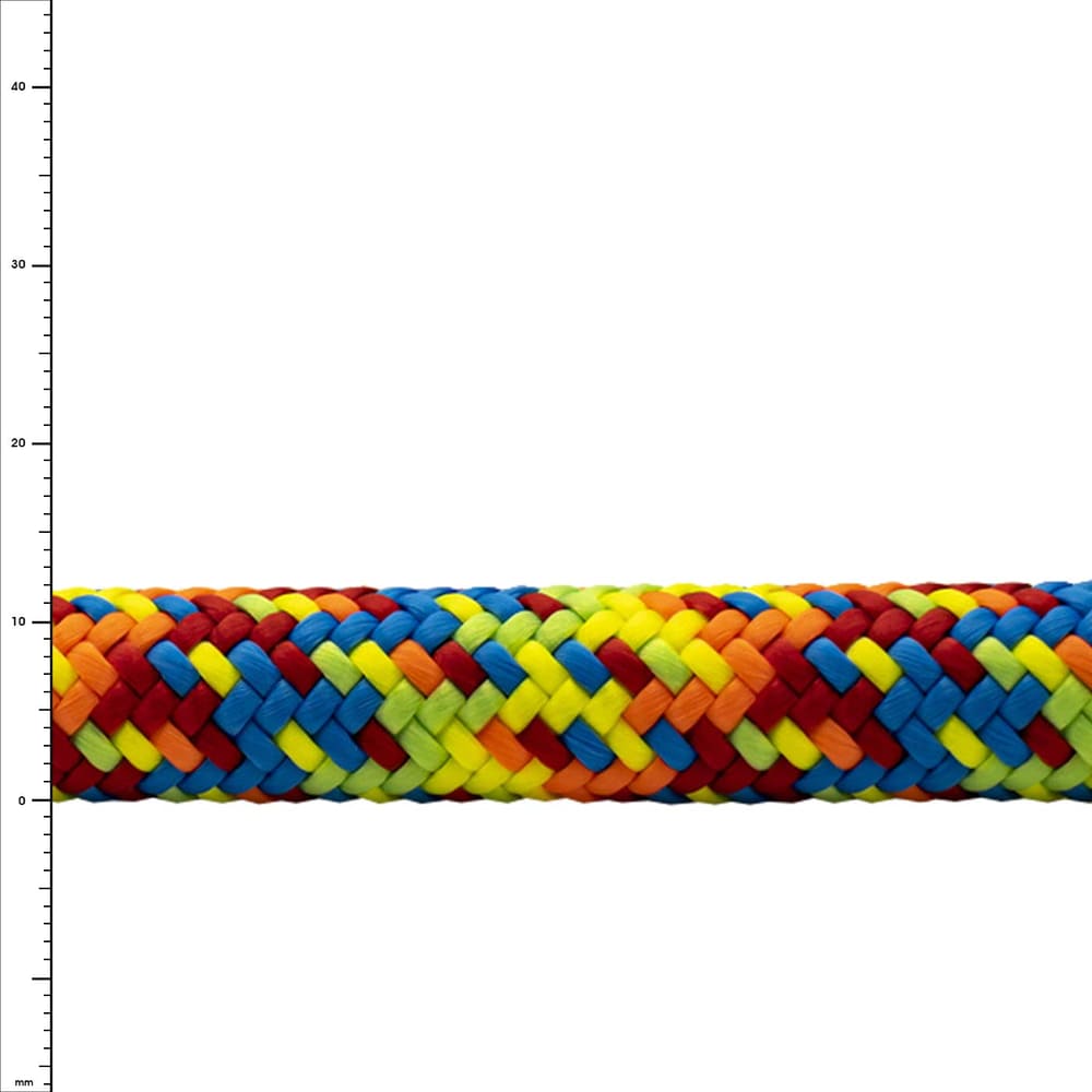 drenaLINE Charity bunt geflochtenes Seil mit den Farben Rot, Blau, Gelb, Orange und Grün