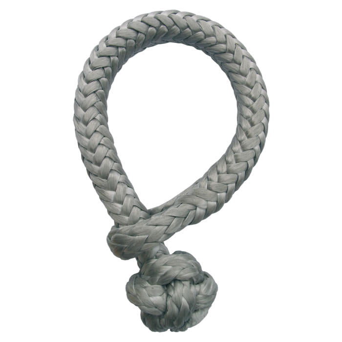 Link 10 graues geflochtenes Seil mit Knoten an einem Ende