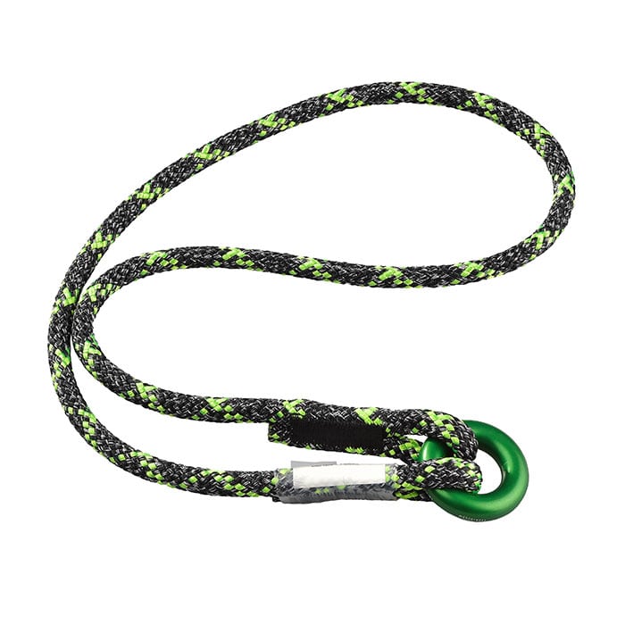 Sirius ringLOOP, grüner Metallring mit schwarz-grünem Seil
