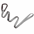 Speedline Lite Kit 40" mit einem schwarzen Karabiner und grauem Schlaufenband