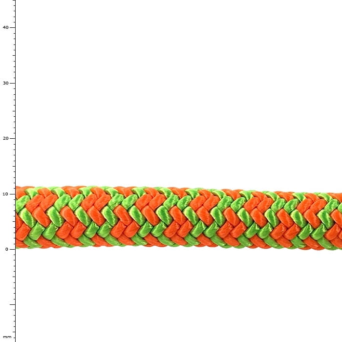Atrax Orange Seil mit geflochtenem Muster in Orange und Grün, Produktname Atrax Orange