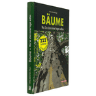 Buch Bäume - Was Sie immer schon fragen wollten von Eike Jablonski, seitliche Ansicht mit grünem Buchrücken und gleichem Coverbild und Aufkleber
