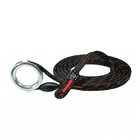 RopeGuide 2010 Ersatzseil in Schwarz mit roten Punkten, mit einer silbernen Metallöse am Ende und einem schwarzen Kunststoffteil am Seilende