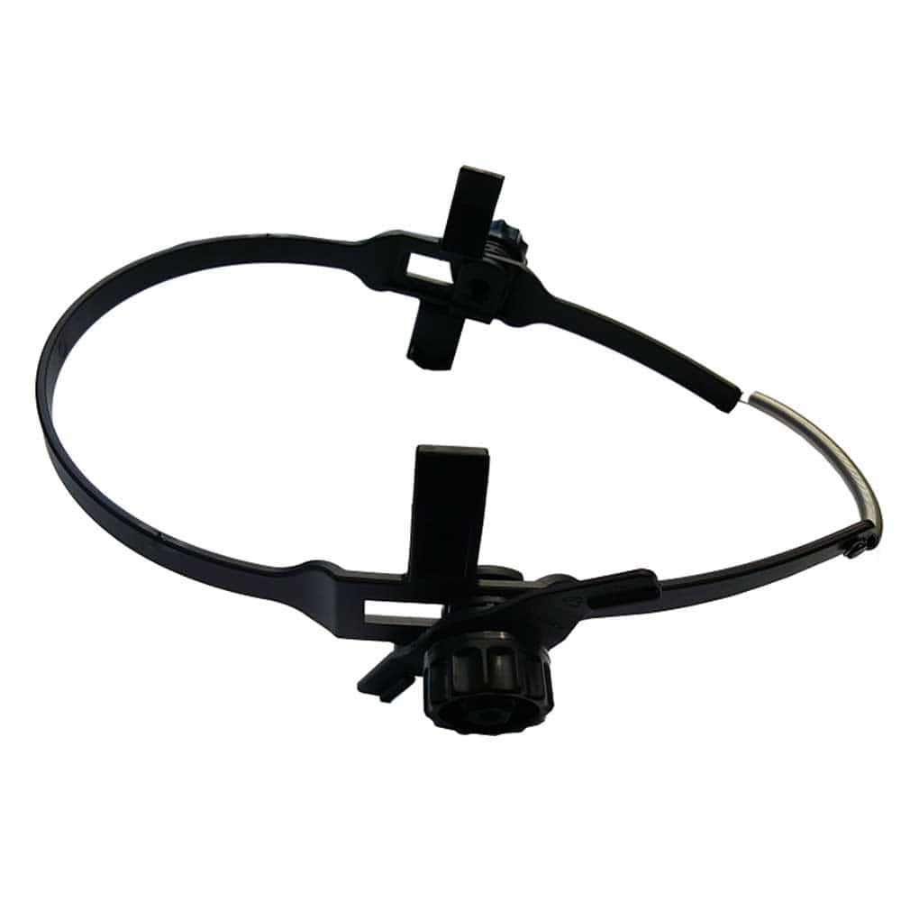 clearmaxx Universal Helmadapter aus schwarzem Kunststoff mit verstellbarem Riemen und Drehverschluss
