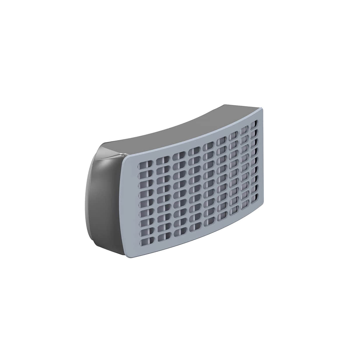 PowerCap Infinity P3 Filter, grauer rechteckiger Filter mit Gittermuster auf der Vorderseite