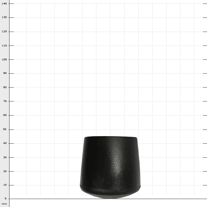 ArboRapid T3 Endkappe, schwarze Kunststoff-Endkappe mit konischer Form und glatter Oberfläche