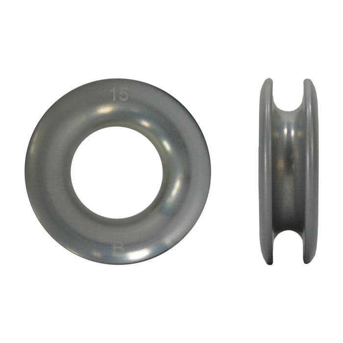 LightAnchor Nutring klein, grauer runder Ring mit glatter Oberfläche, von vorne und von der Seite sichtbar