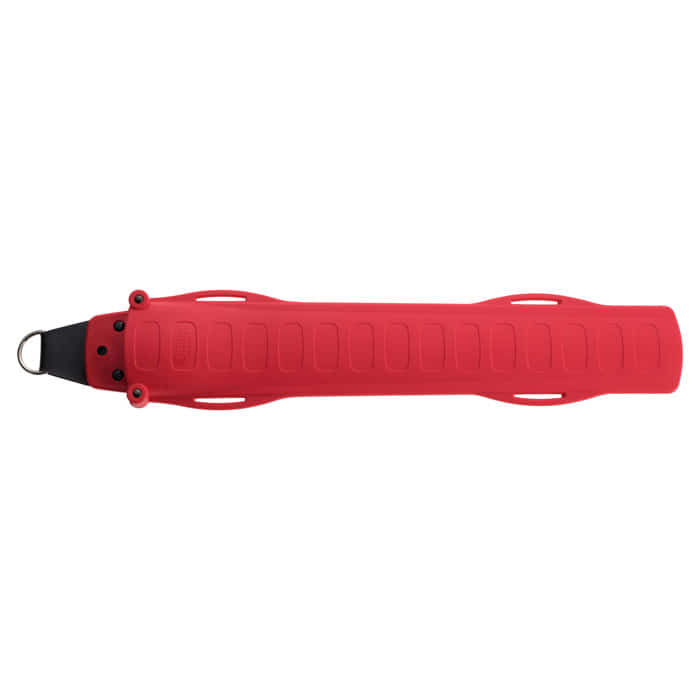 Ibuki/Sugoi Holster in Rot mit schwarzem Ende und Metallring, länglich und gepolstert