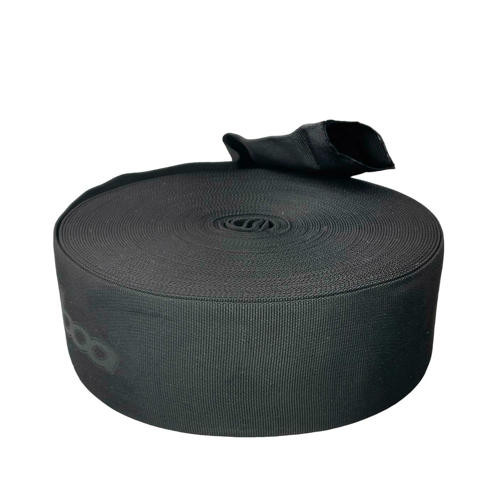 boa Scheuerschutz 25 m, schwarze, aufgerollte Schutzmanschette aus Textilmaterial