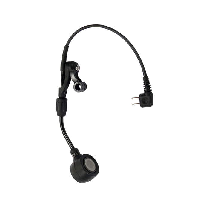 Lite Com Mikrofonarm dynamisch in Schwarz mit flexiblem Arm, Mikrofonkopf, Befestigungsklammer und Anschlusskabel mit Stecker