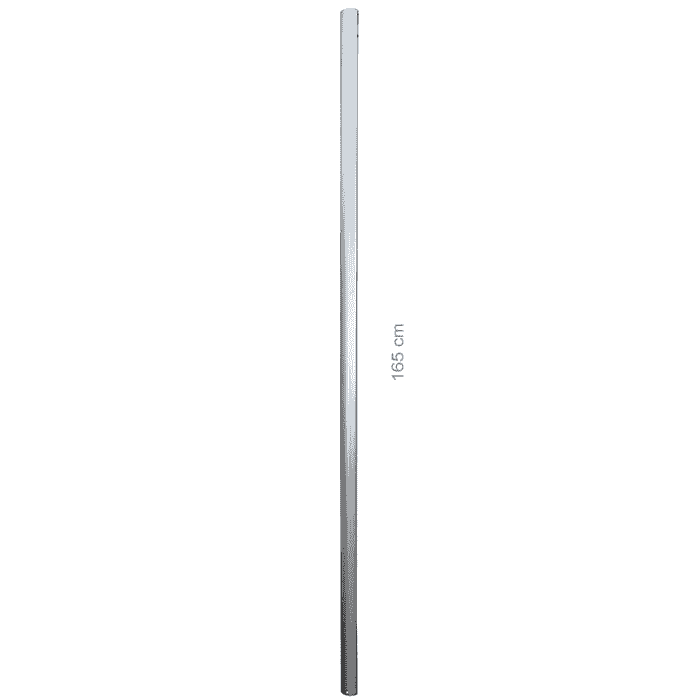Hayate 500 Stange unten, lange silberne Metallstange mit der Angabe 165 cm Länge