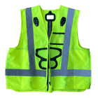 Newton Vest HI-VIZ Warnweste in leuchtgelb mit grauen Reflexstreifen und mehreren schwarzen Halterungen und Taschen