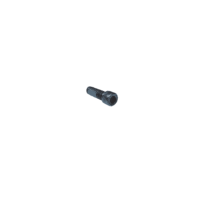 Tri-Guard Schraube, kleine Metall-Schraube mit blauem Gewindebereich und Innensechskantkopf