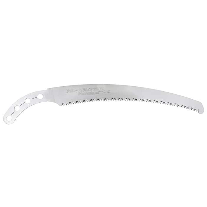 Zübat 330-7.5 Sägeblatt von Silky, gebogenes Metallblatt mit Sägezähnen und mehreren Löchern am Griffende