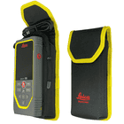 Leica Disto X6 Laser-Entfernungsmesser in schwarzer Tragetasche mit gelbem Rand, USB-Kabel sichtbar, Hersteller Leica Geosystems