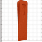 ArbPro Fällkeil 300 in orange, länglich und keilförmig mit eingeprägtem Schriftzug "Arbpro"