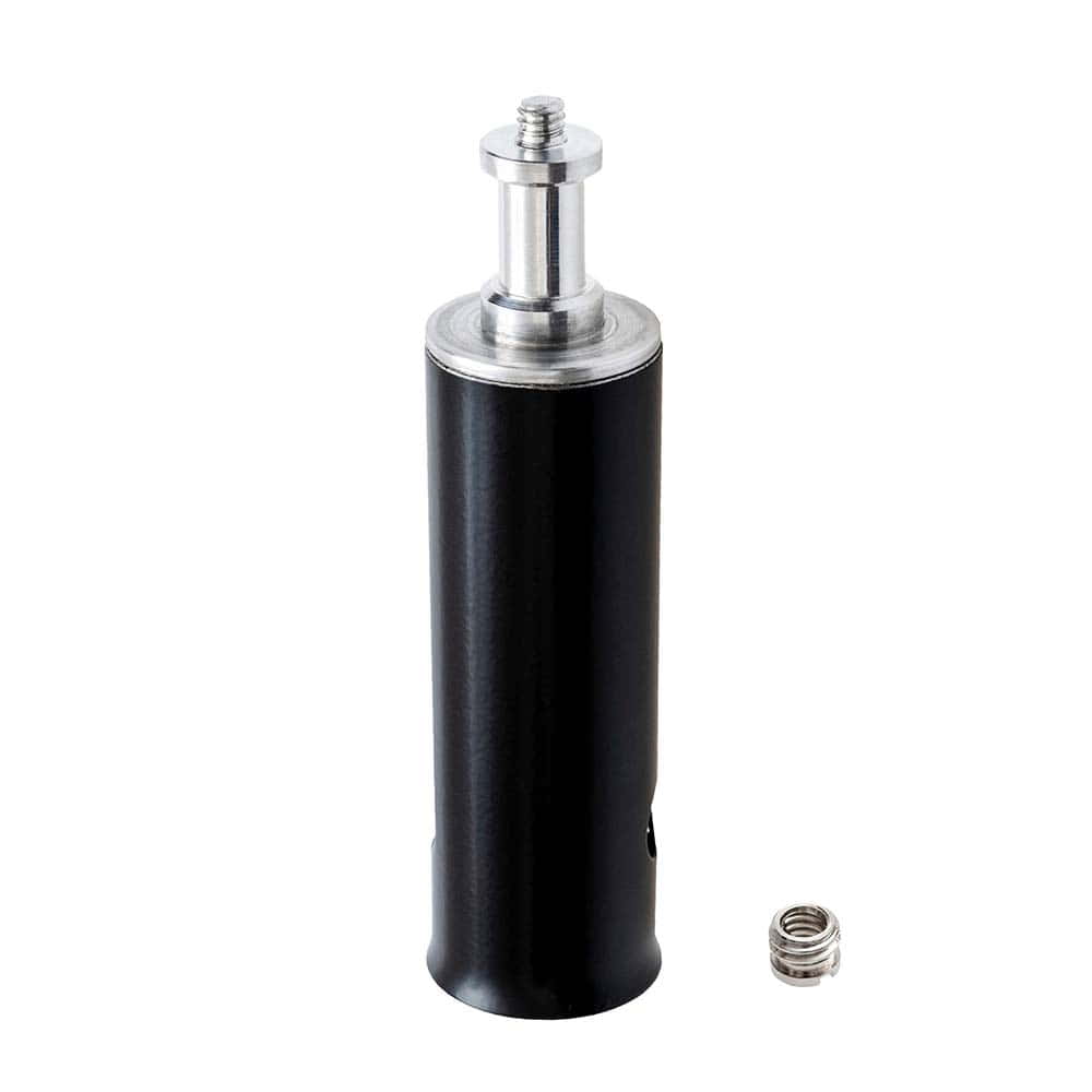 ArboRapid MediaAdapter Starr, schwarzer und silberner zylindrischer Adapter mit kleinem Metallgewinde neben dem Adapter