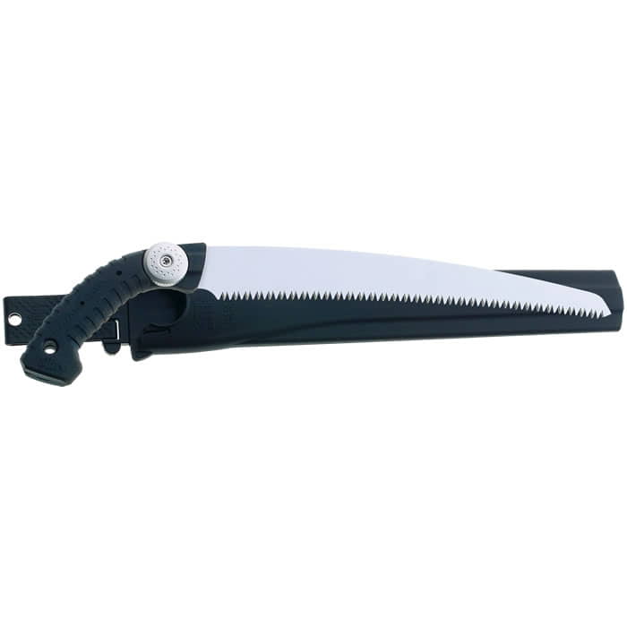 Natanoko 330-8 Handsäge mit schwarzem, ergonomischem Griff und silberner Sägeklinge im schwarzen Kunststoff-Etui