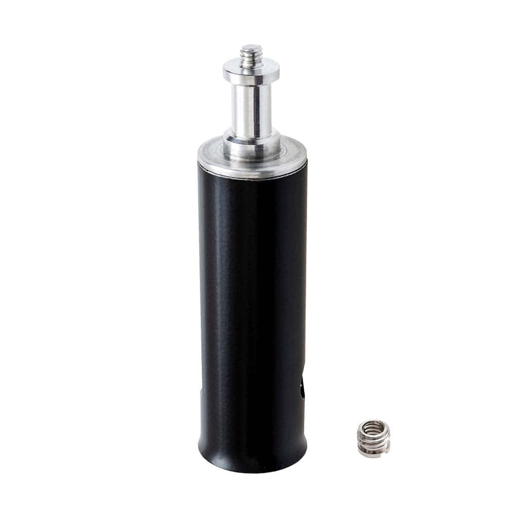 ArboRapid MediaAdapter Starr, schwarzer und silberner zylindrischer Adapter mit kleinem Metallgewinde neben dem Adapter