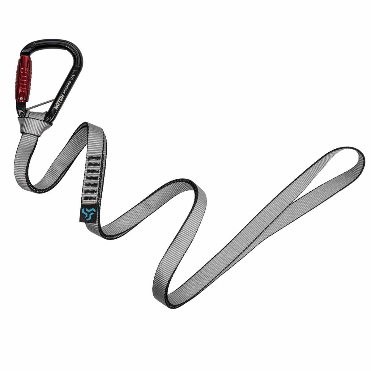 Speedline Lite Kit 40" mit einem schwarzen Karabiner und grauem Schlaufenband
