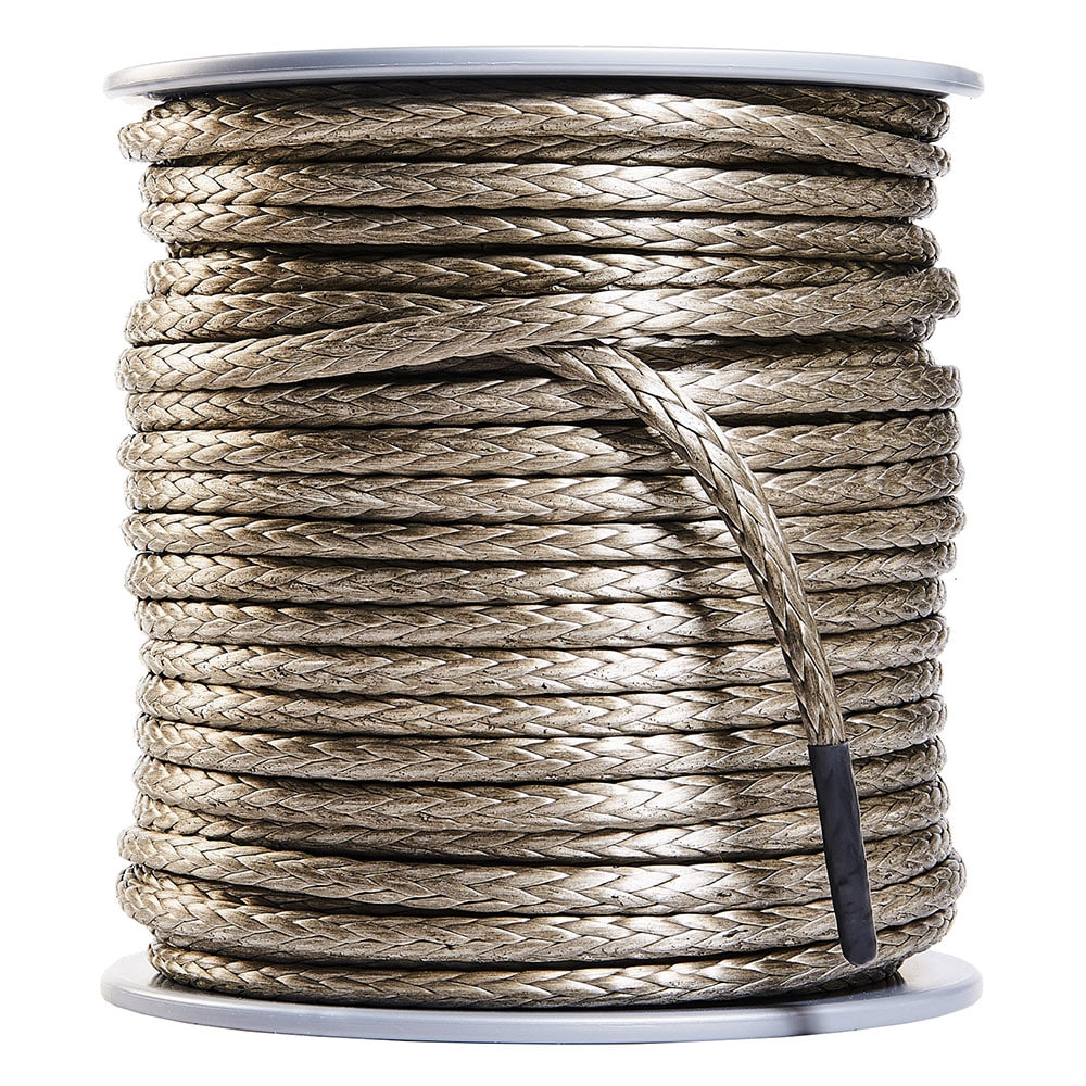 cobra ultrastatic Seil in beige auf einer weißen Spule aufgerollt mit schwarzer Ummantelung an einem Ende, Hersteller nicht sichtbar