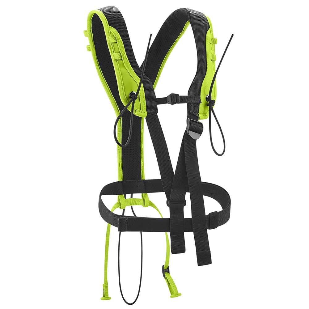 TreeRex Bungee Chest von Edelrid, grün-schwarzer Brustgurt mit elastischen Bändern und verstellbaren Riemen