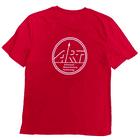Rückseite des roten ART Spider Shirts mit weißem ART-Logo und Schriftzug "Advanced Ropeclimbing Technology"